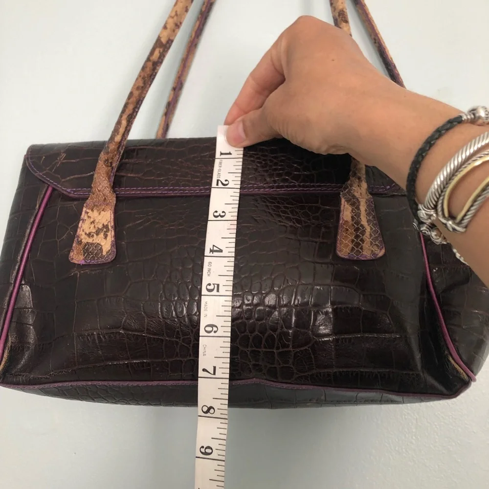 Claudia‎ Firenze Brown Snakeskin Satchel